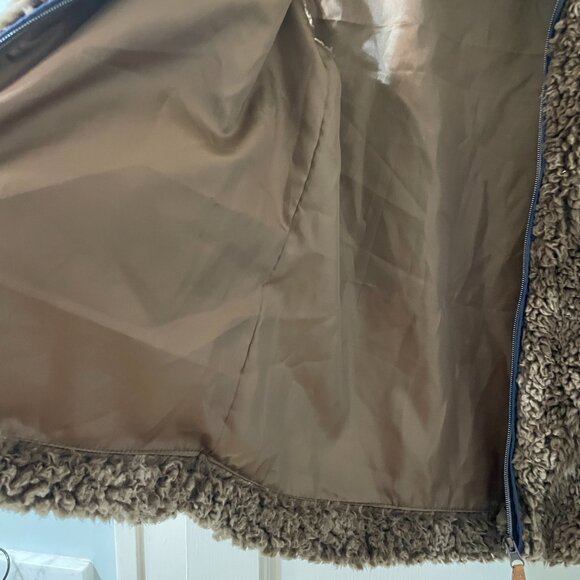 Simply Southern faux Fur Vest Women’s Sz S Brown Sherpa - Picture 6 of 11